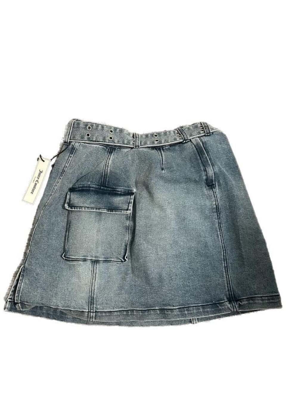 Juicy Couture Belted Denim Cargo Mini Skirt - Picture 2 of 5